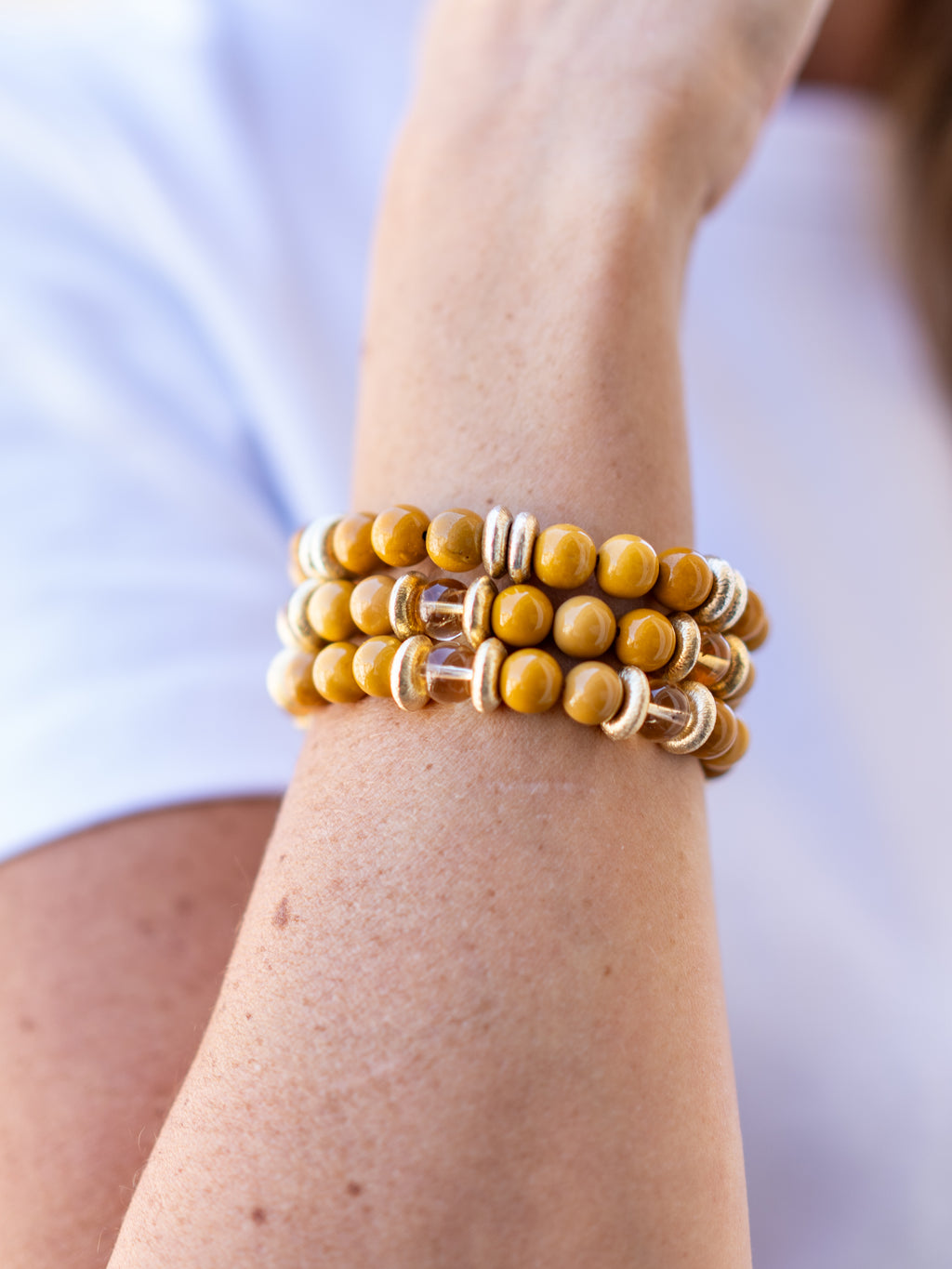 BRACELET CITRINE & JASPE JAUNE