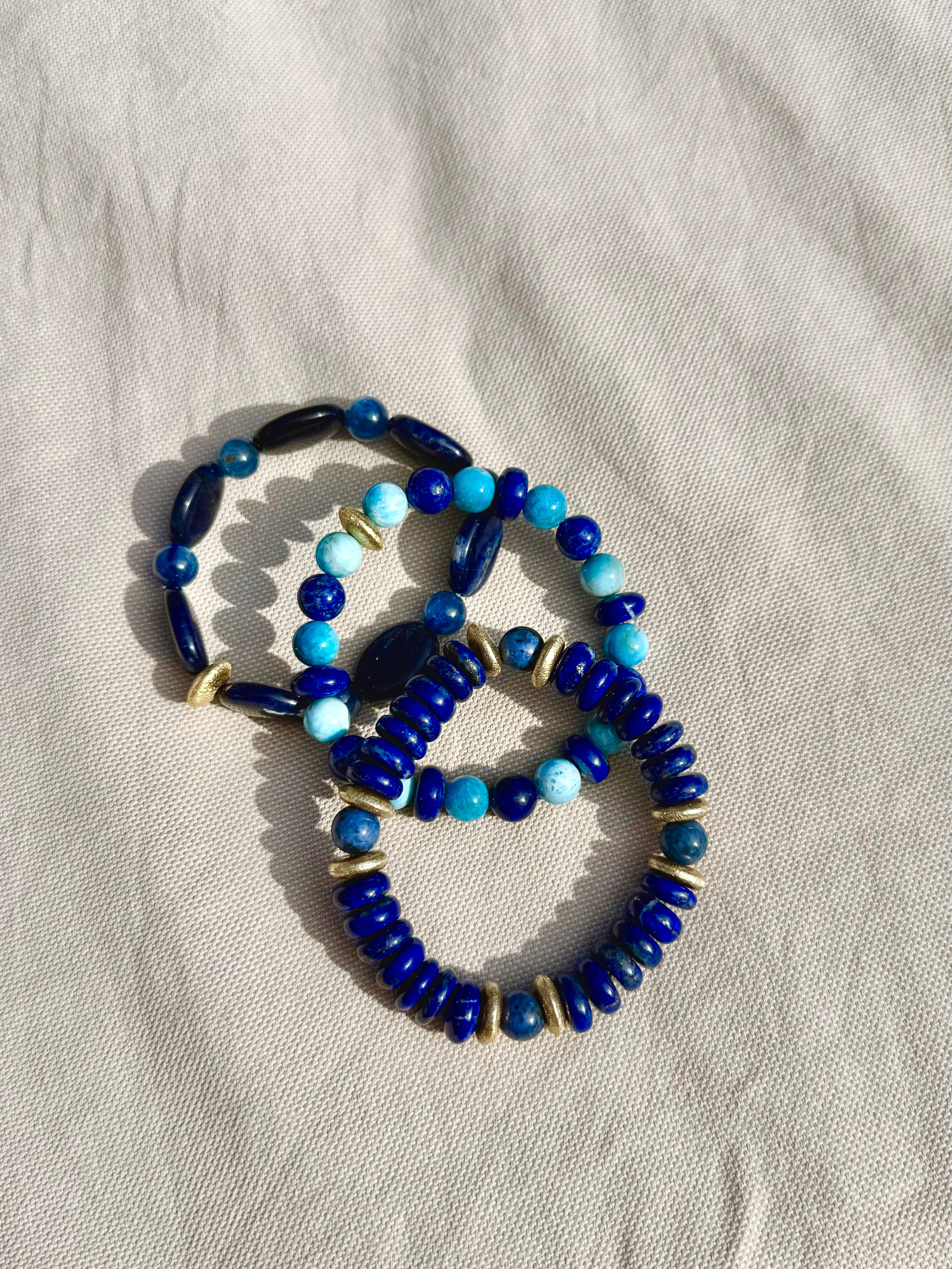 BRACELET LAPIS-LAZULI & APATITE