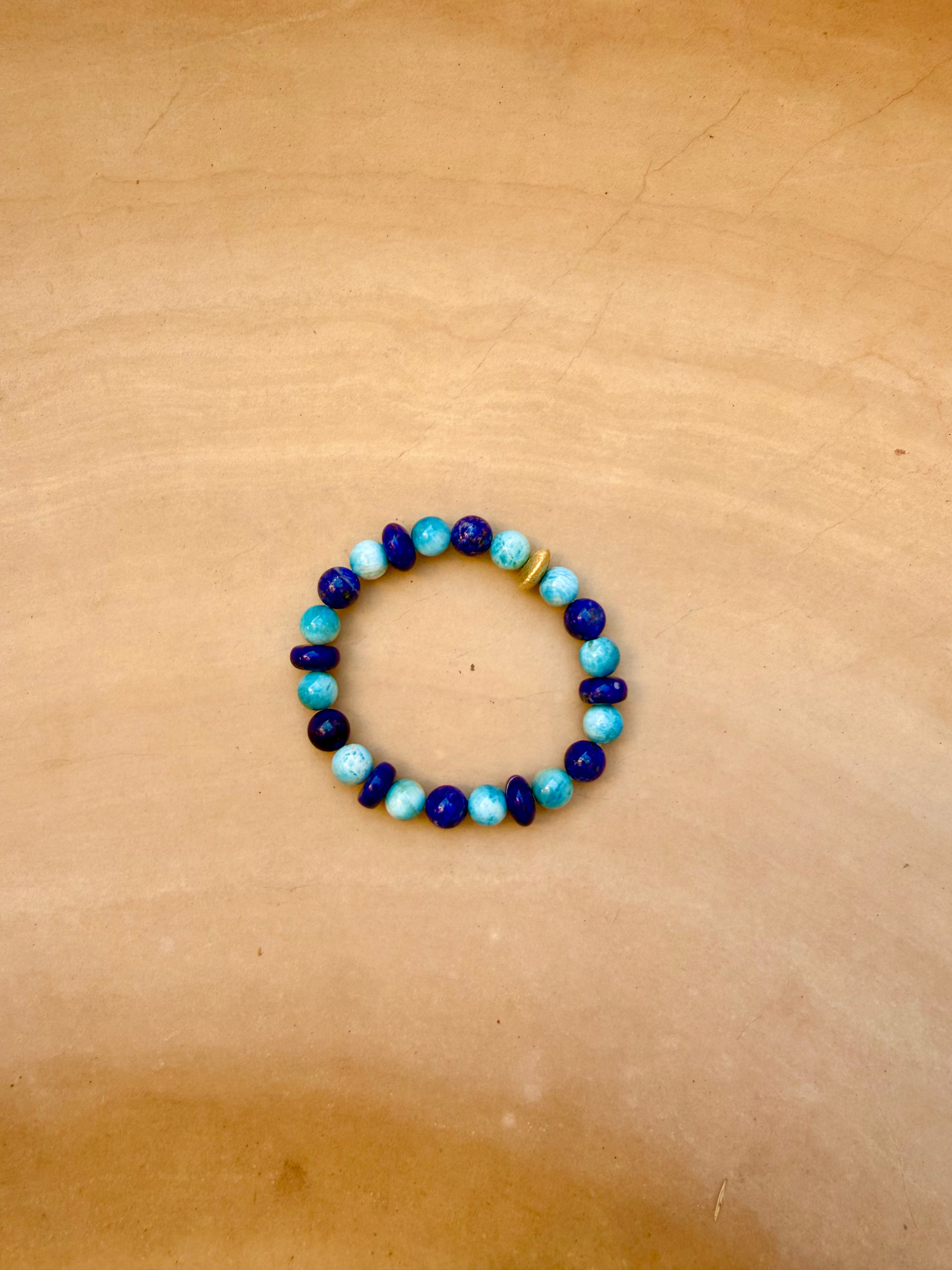 BRACELET LAPIS-LAZULI & APATITE