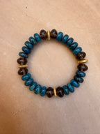 BRACELET QUARTZ FUMÉ & APATITE
