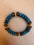 BRACELET QUARTZ FUMÉ & APATITE