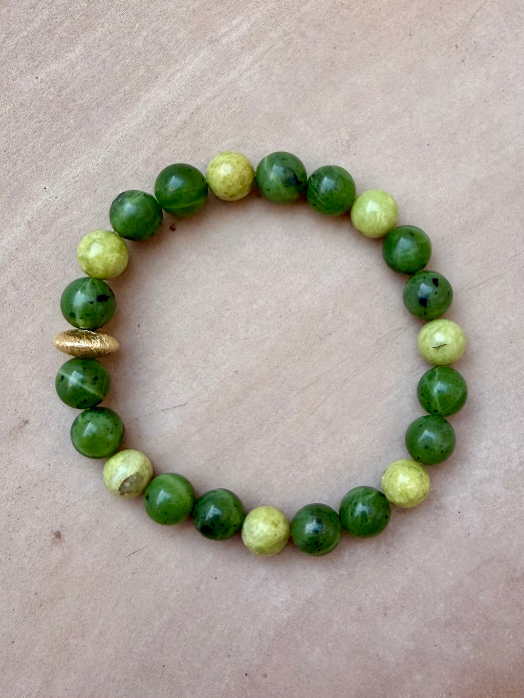 BRACELET OPALE VERTE & JADE NÉPHRITE