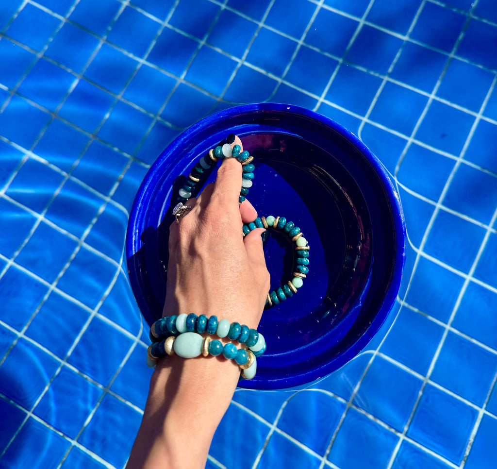 BRACELET AMAZONITE & APATITE