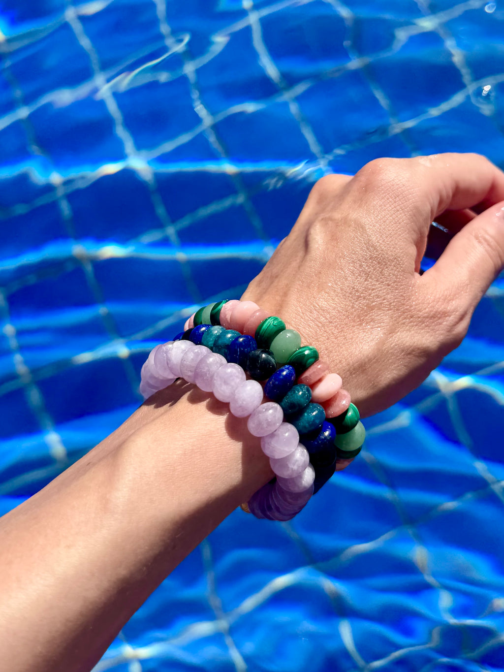 BRACELET RHODOCHROSITE & MALACHITE