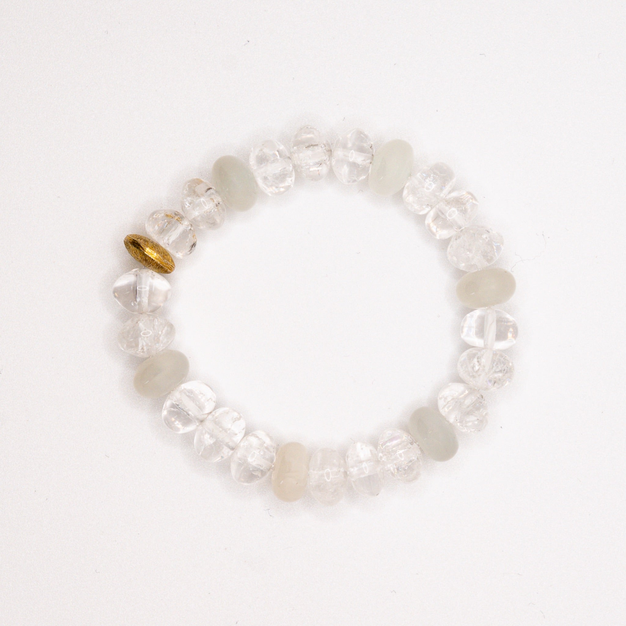BRACELET CRISTAL DE ROCHE & PIERRE DE LUNE