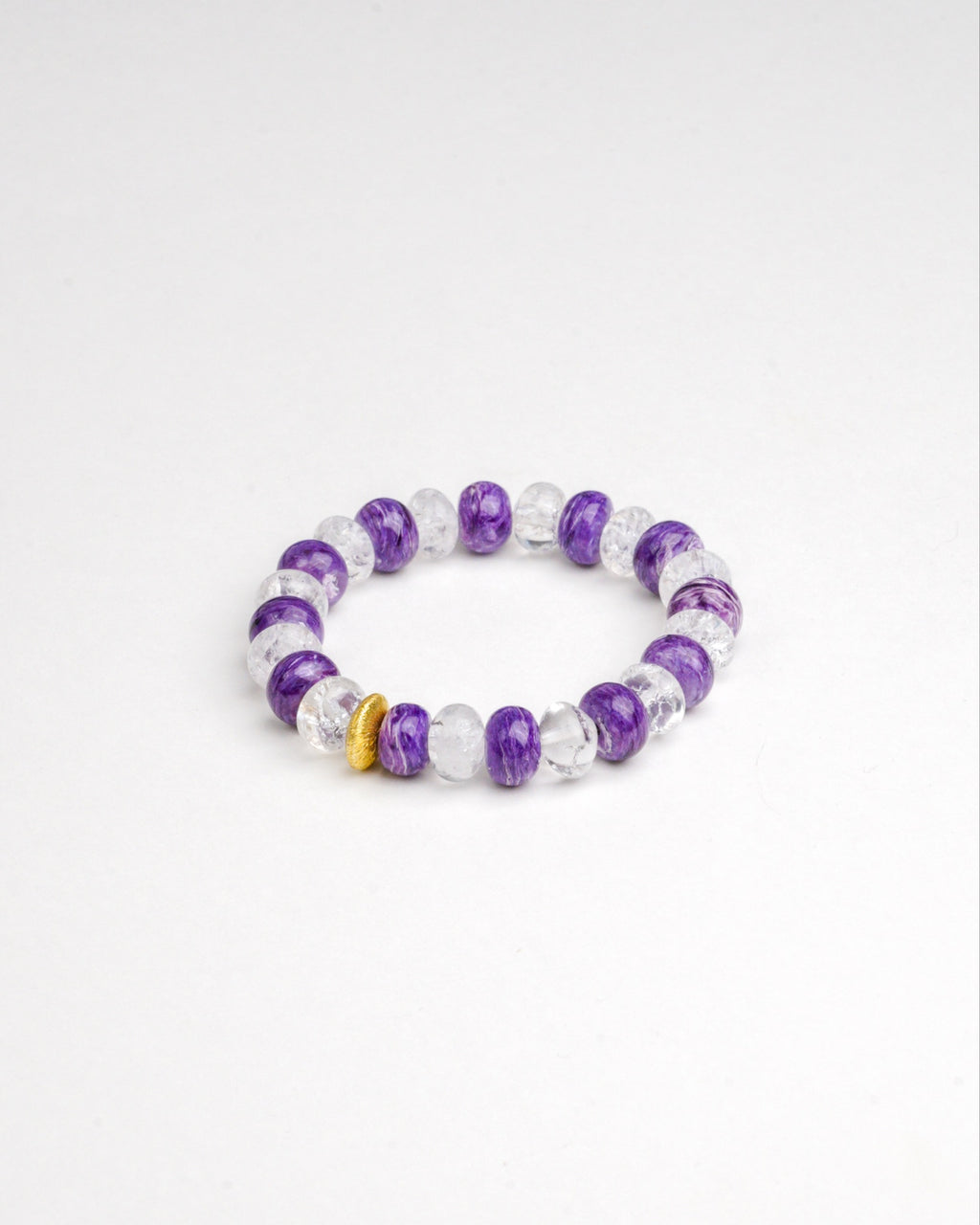BRACELET CRISTAL DE ROCHE & CHAROÏTE