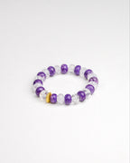 BRACELET CRISTAL DE ROCHE & CHAROÏTE