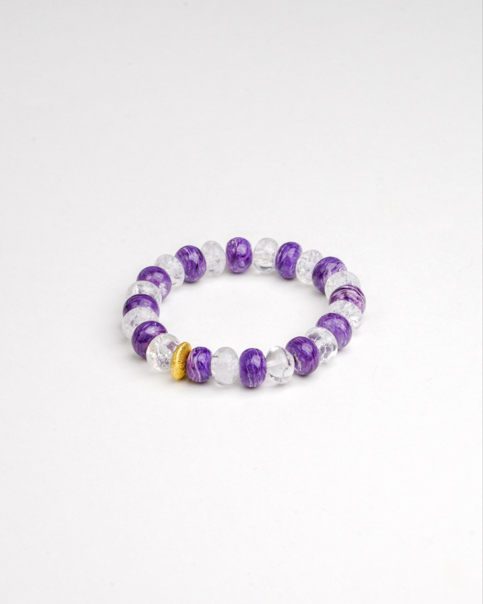 BRACELET CRISTAL DE ROCHE & CHAROÏTE