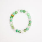 BRACELET CHRYSOPRASE & CRISTAL DE ROCHE