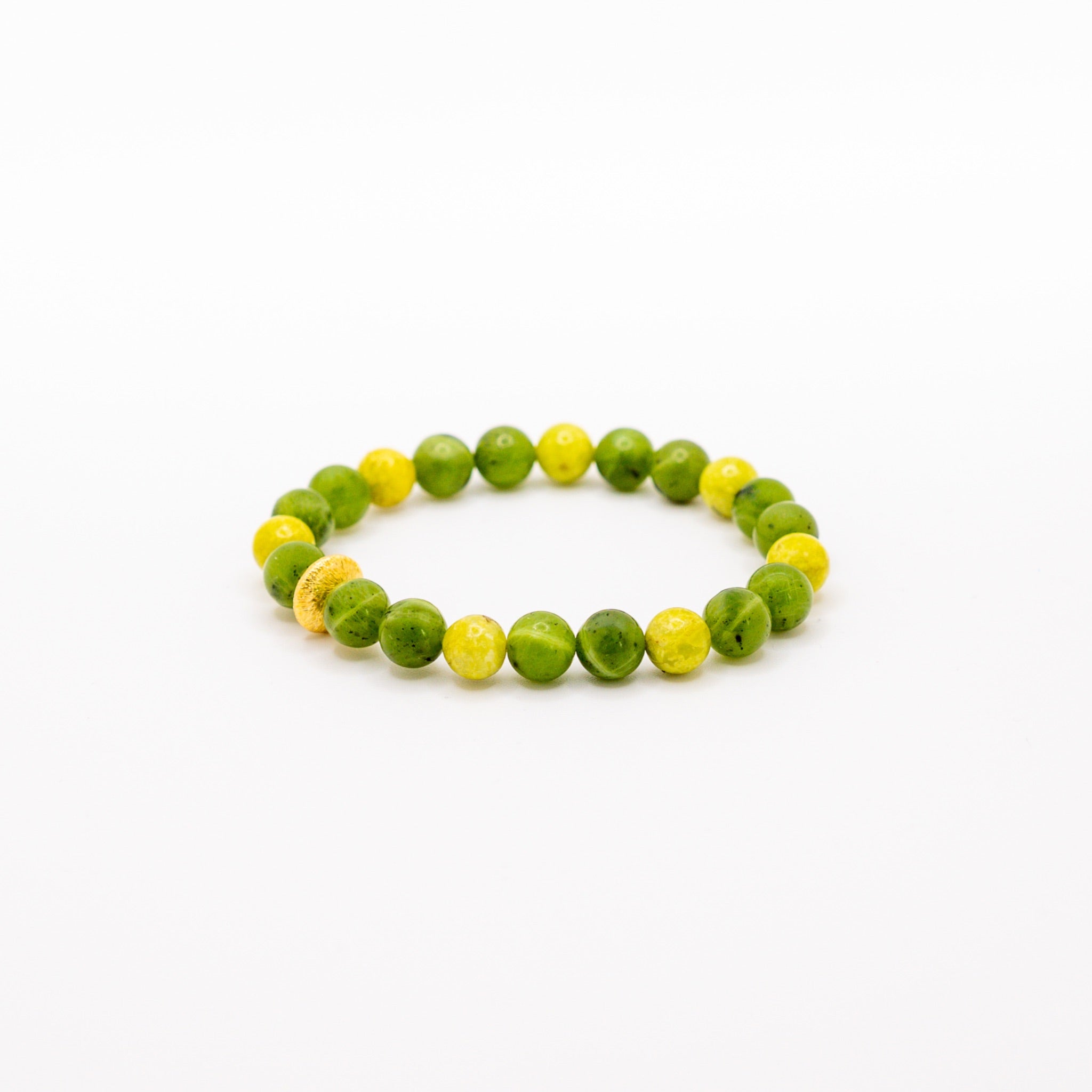 BRACELET OPALE VERTE & JADE NÉPHRITE