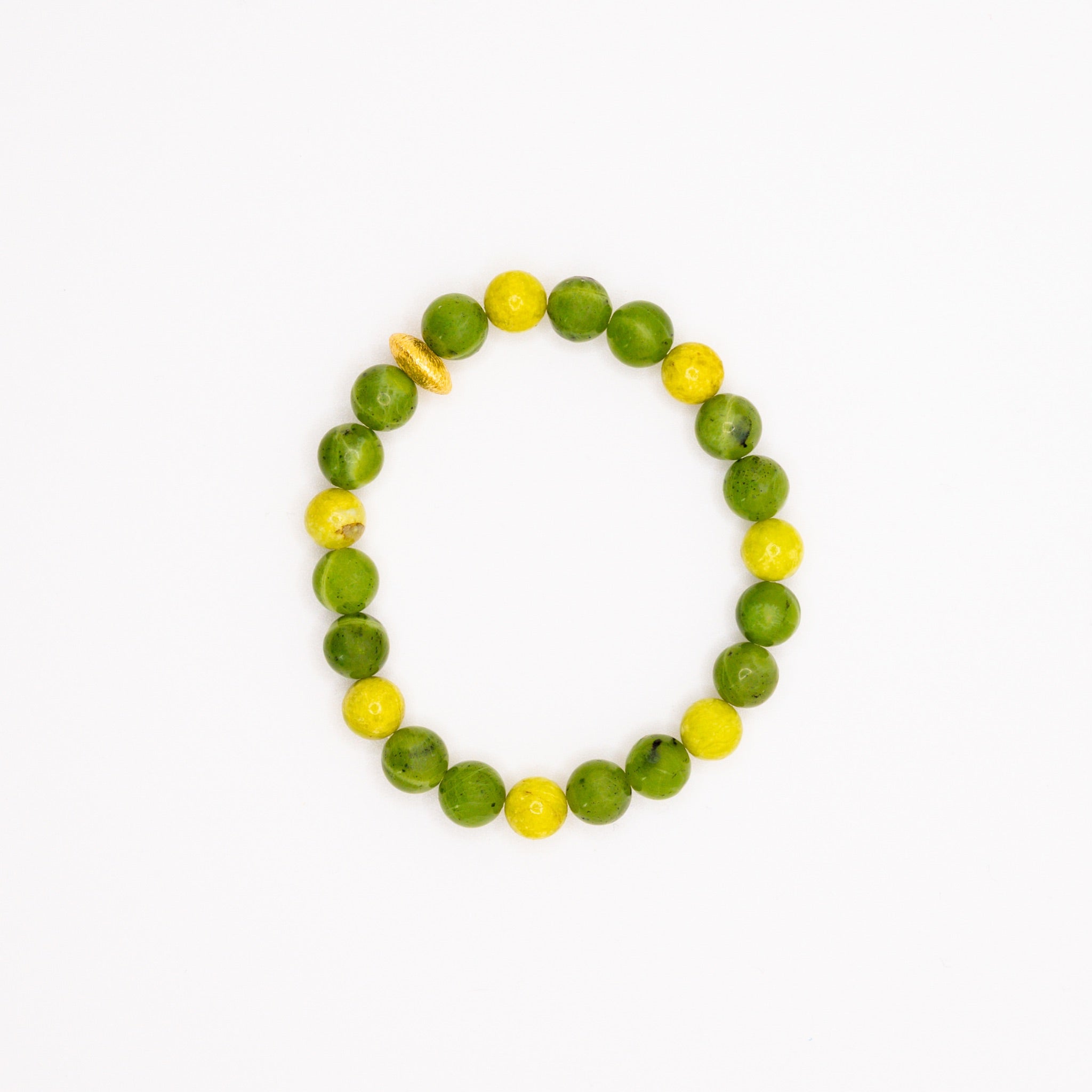 BRACELET OPALE VERTE & JADE NÉPHRITE