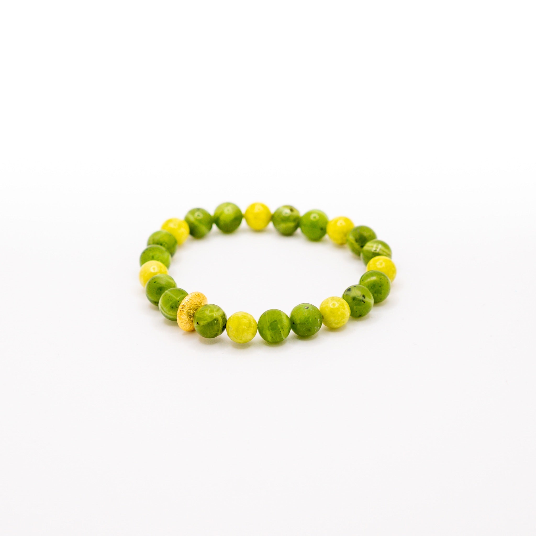 BRACELET OPALE VERTE & JADE NÉPHRITE