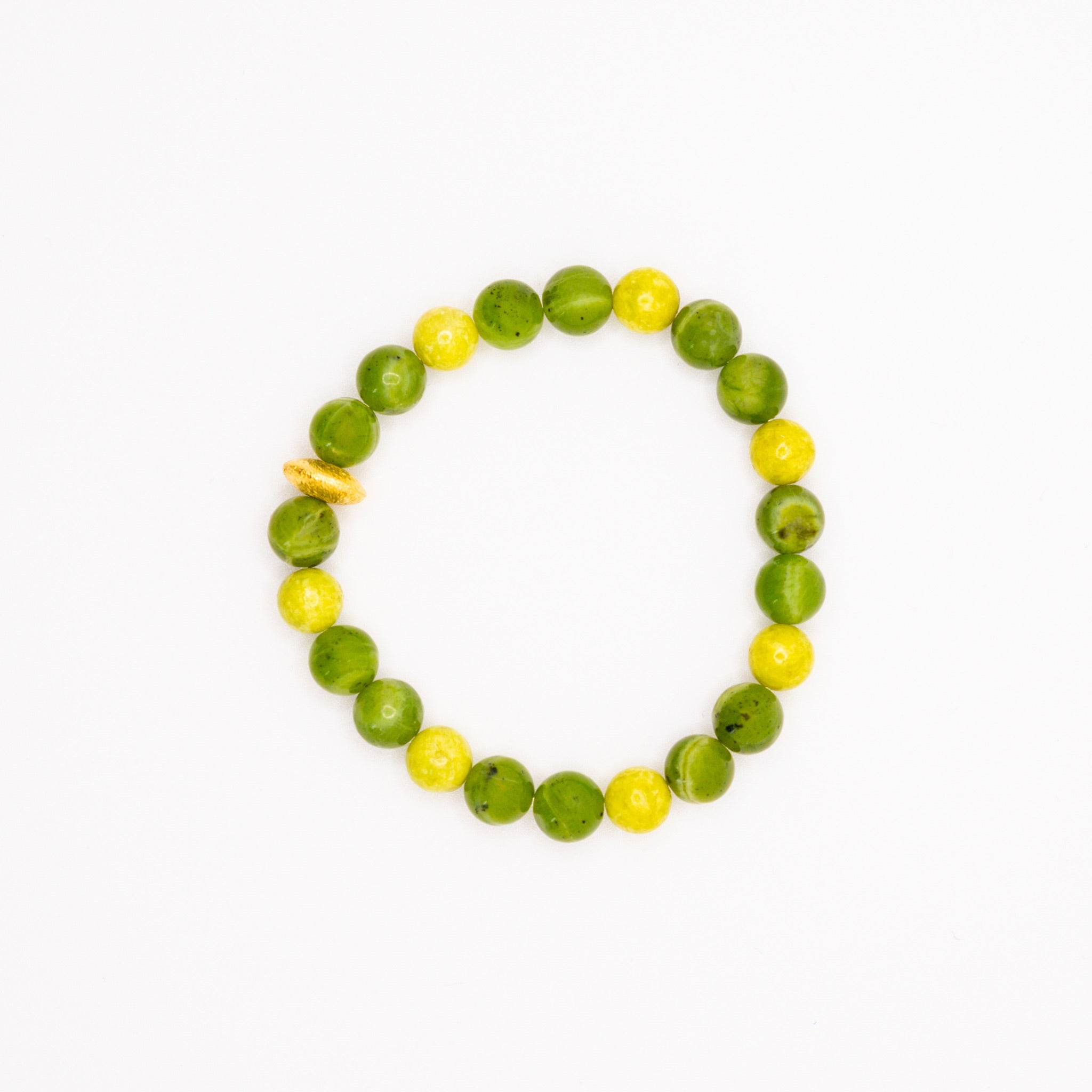 BRACELET OPALE VERTE & JADE NÉPHRITE