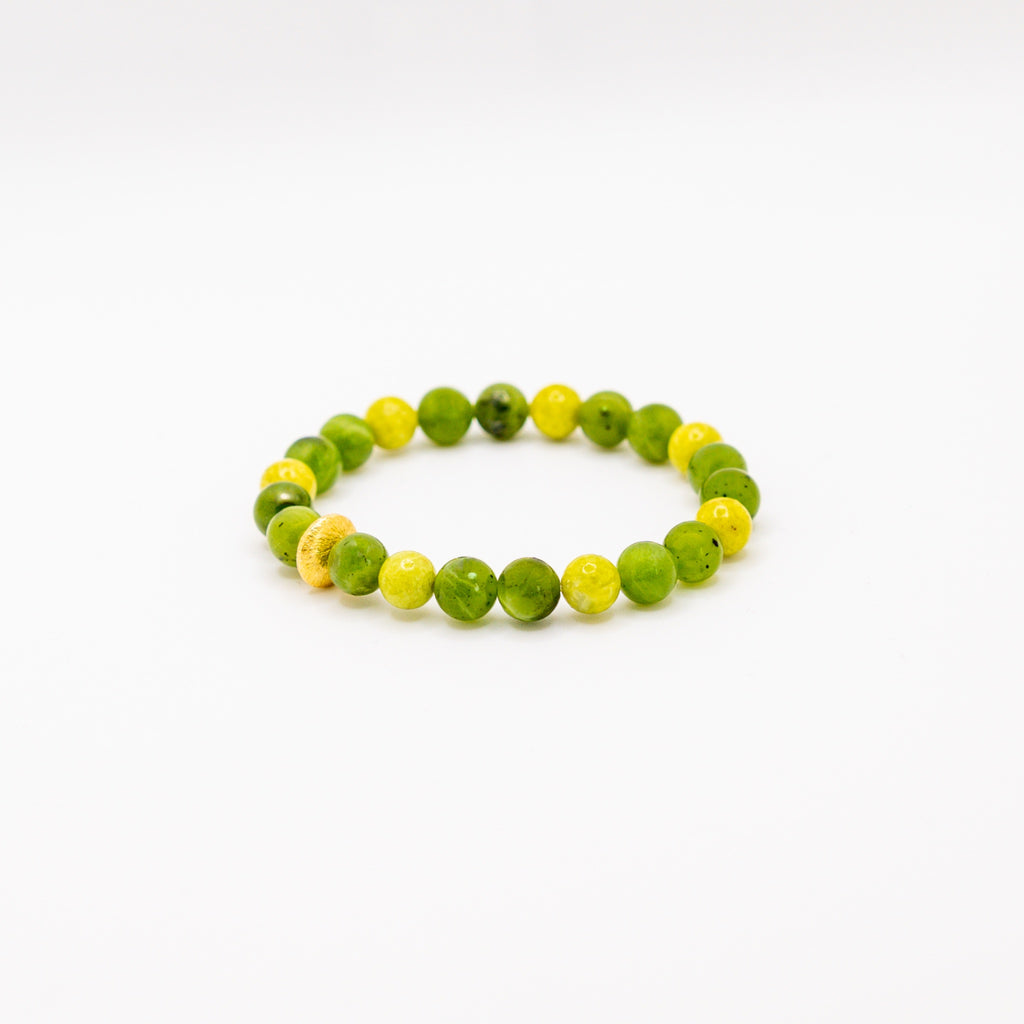 BRACELET OPALE VERTE & JADE NÉPHRITE