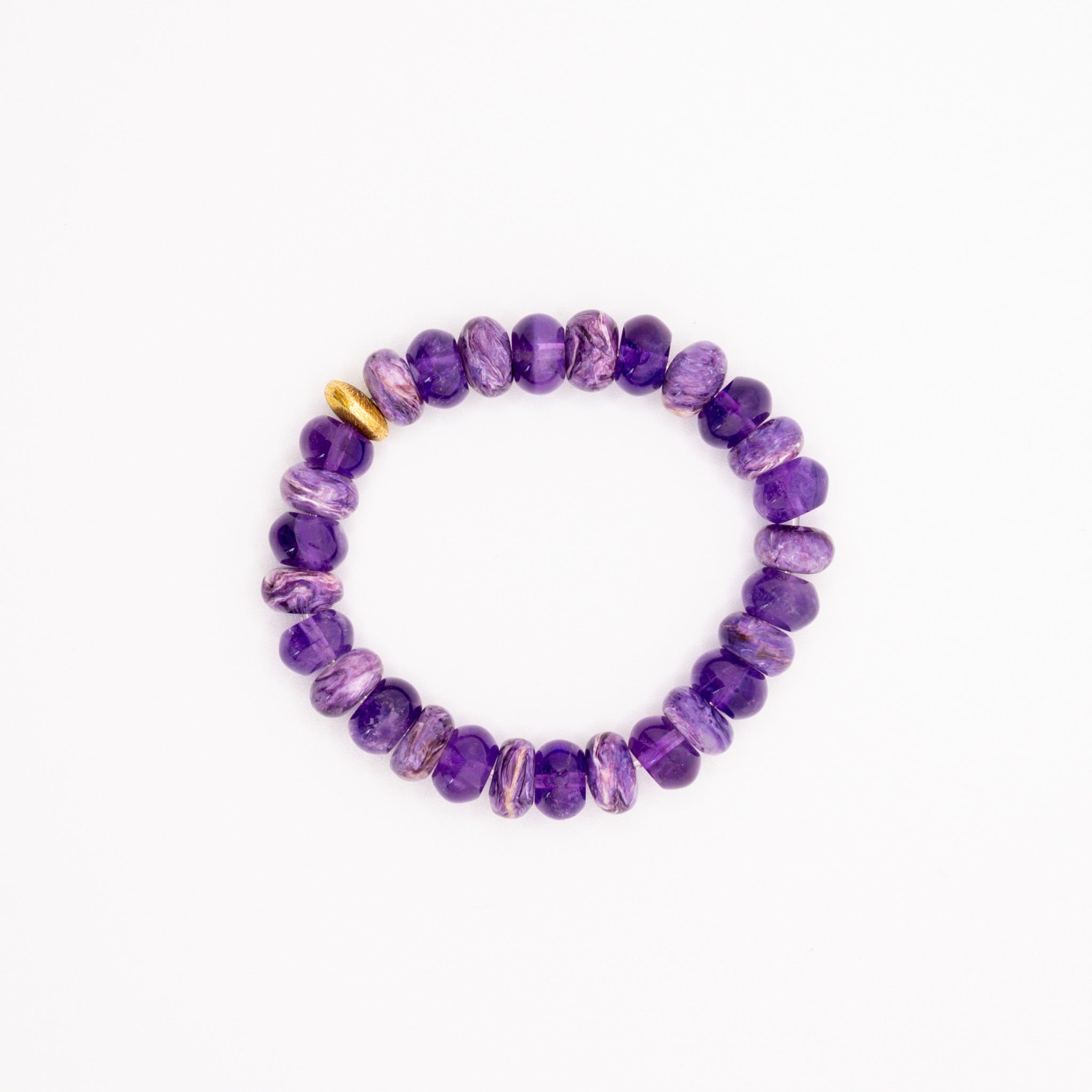 BRACELET AMÉTHYSTE & CHAROÏTE