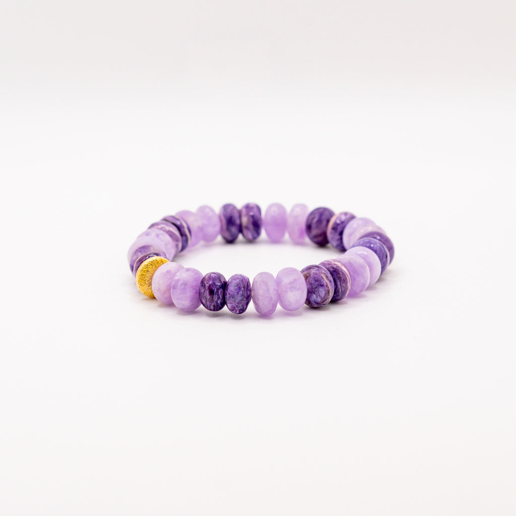 BRACELET AMÉTHYSTE & CHAROÏTE