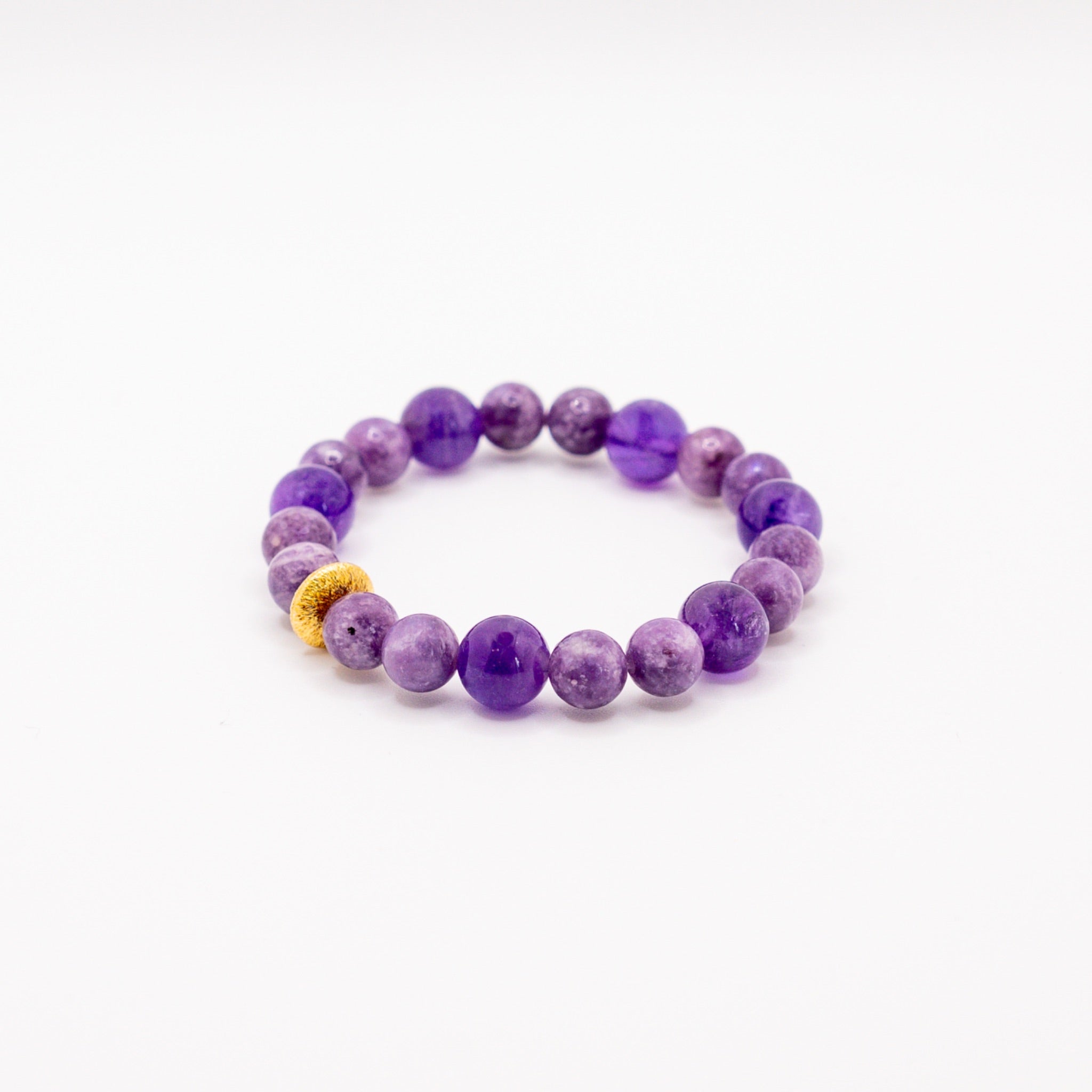 BRACELET AMÉTHYSTE & LÉPIDOLITE