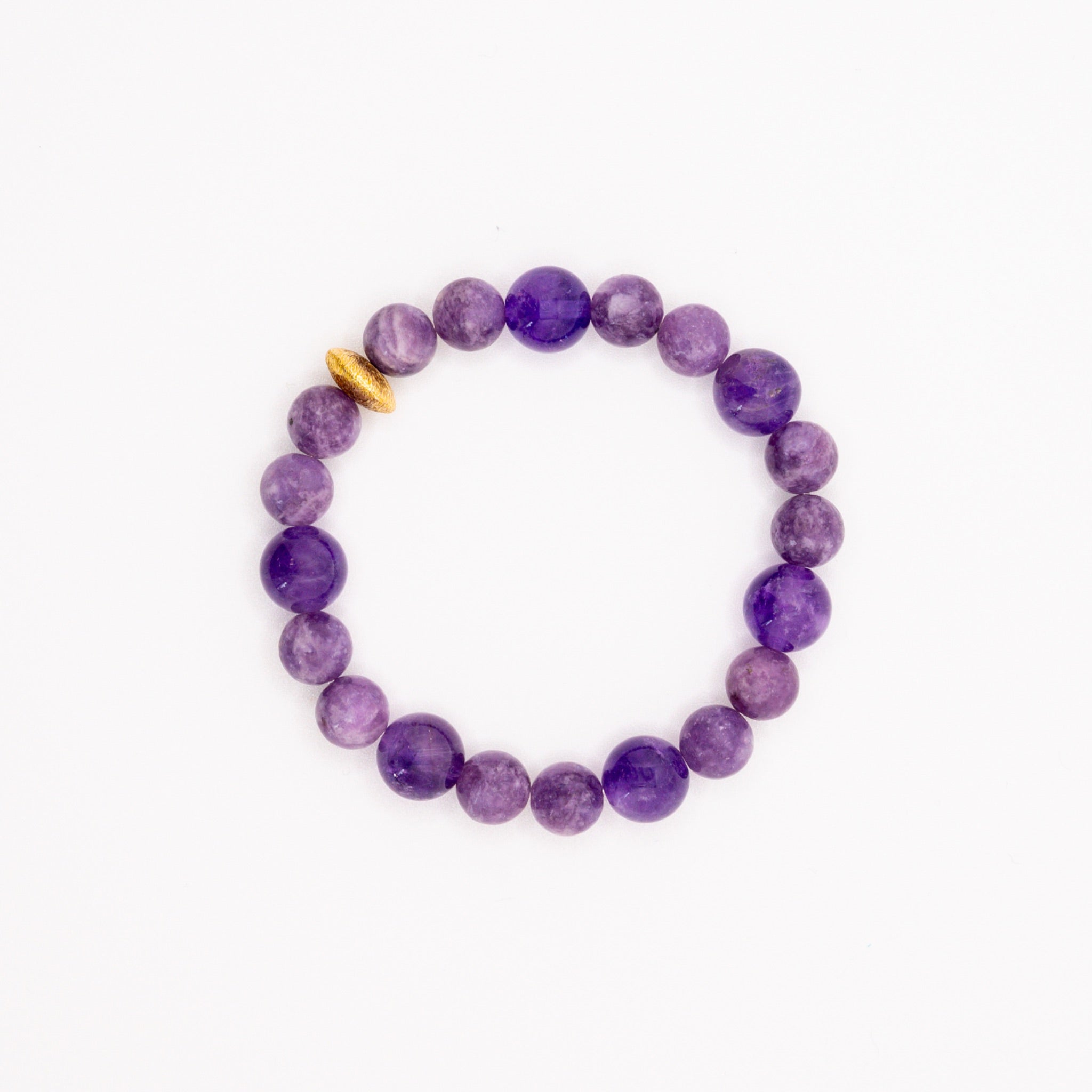 BRACELET AMÉTHYSTE & LÉPIDOLITE