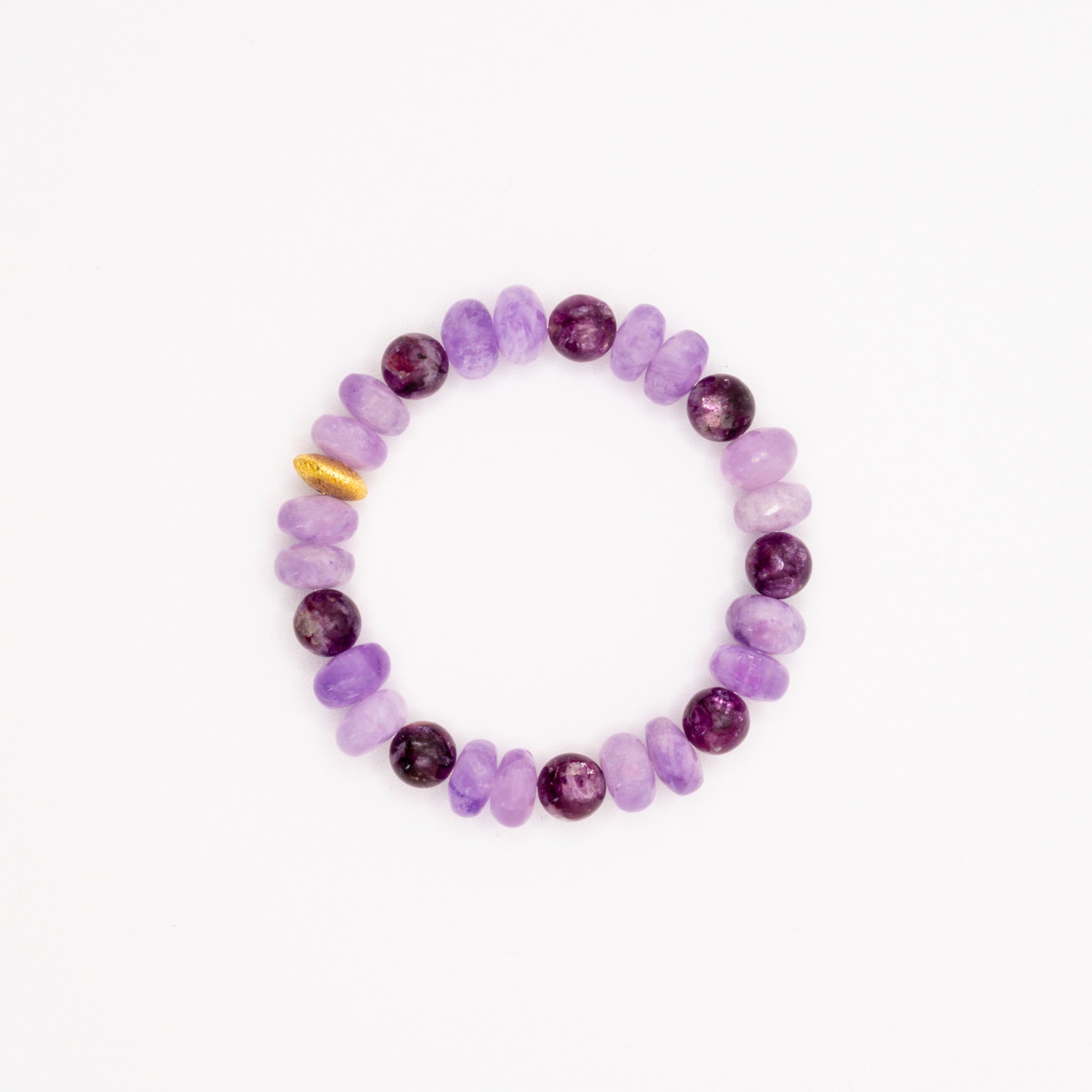 BRACELET AMÉTHYSTE & LÉPIDOLITE