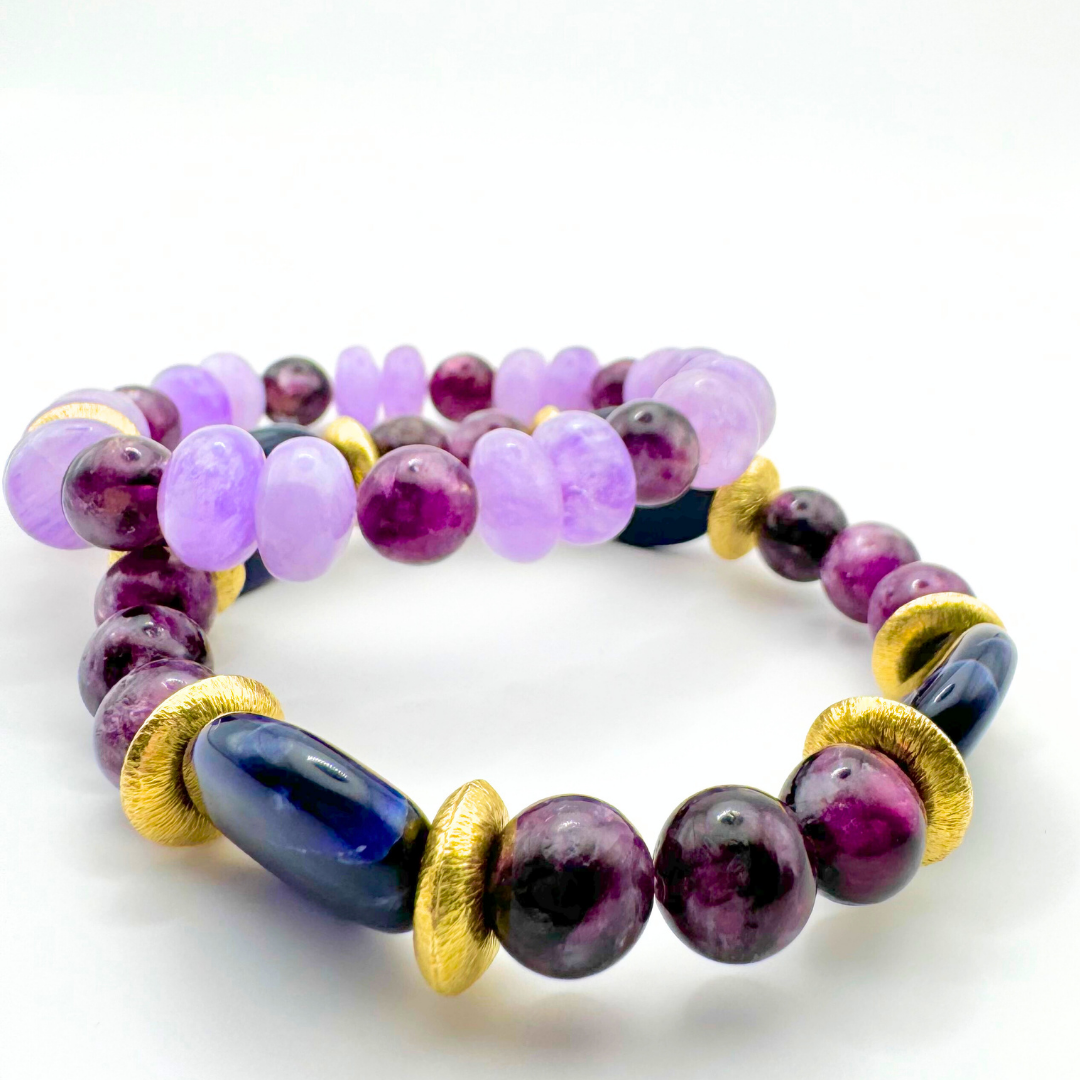 BRACELET SODALITE & LÉPIDOLITE