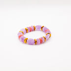 BRACELET AMÉTHYSTE & RHODOCHROSITE