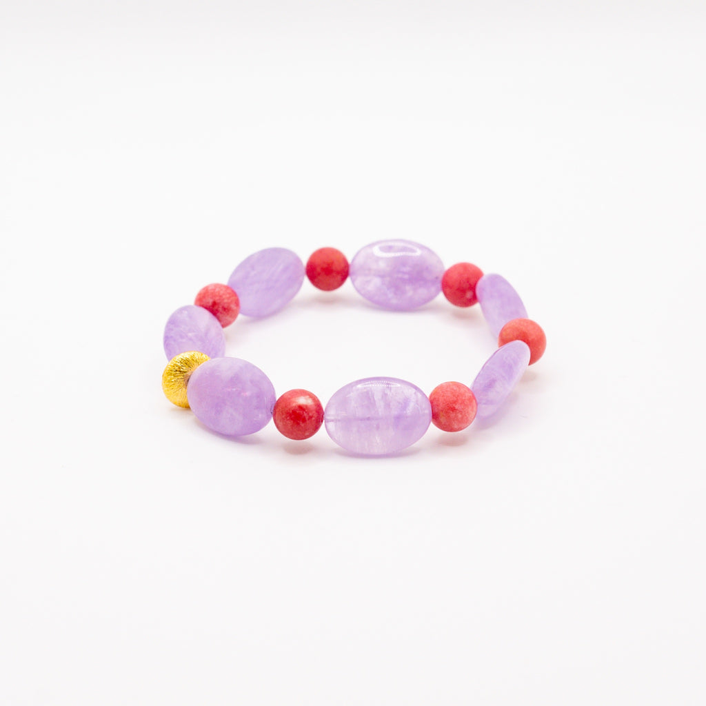 BRACELET AMÉTHYSTE & THULITE