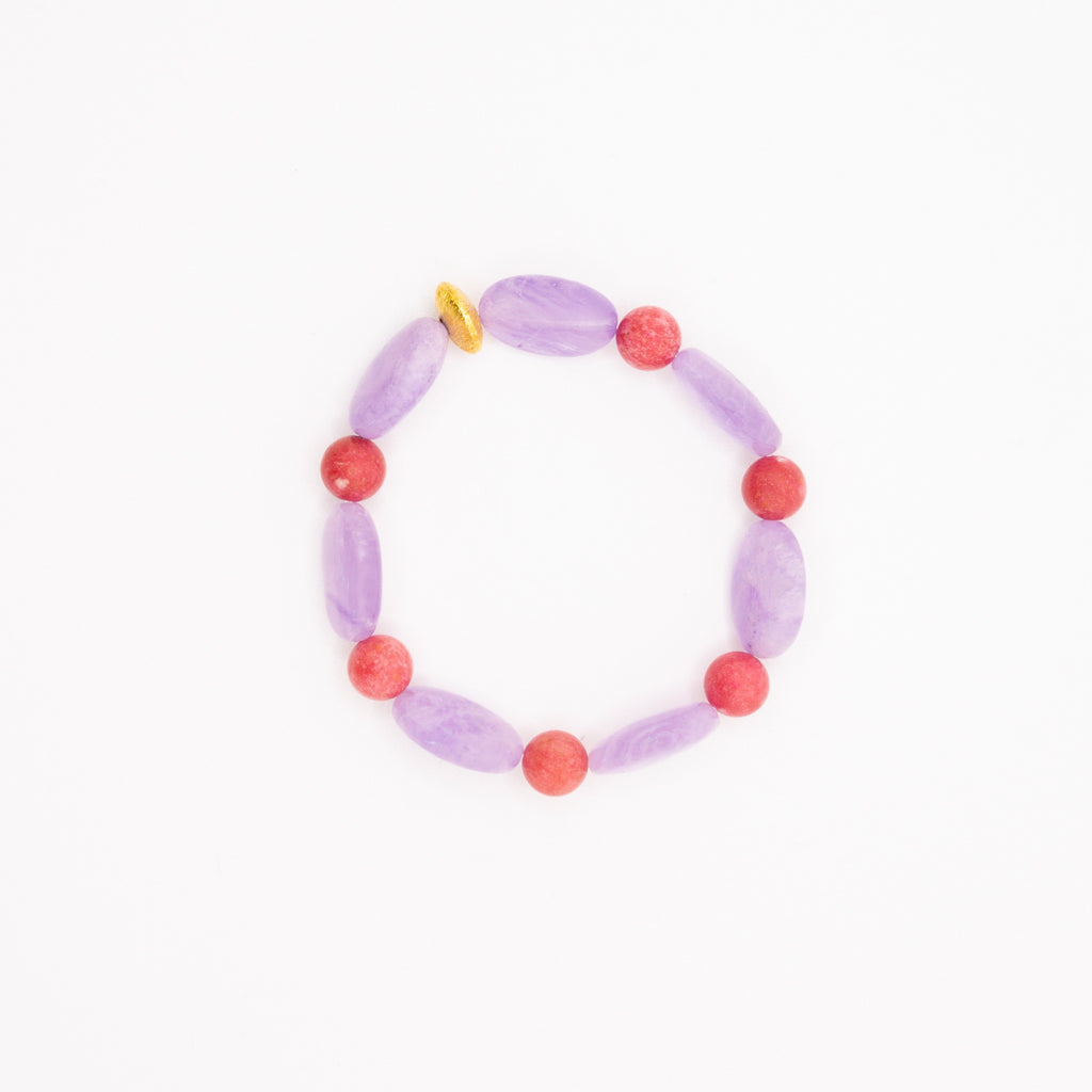 BRACELET AMÉTHYSTE & THULITE