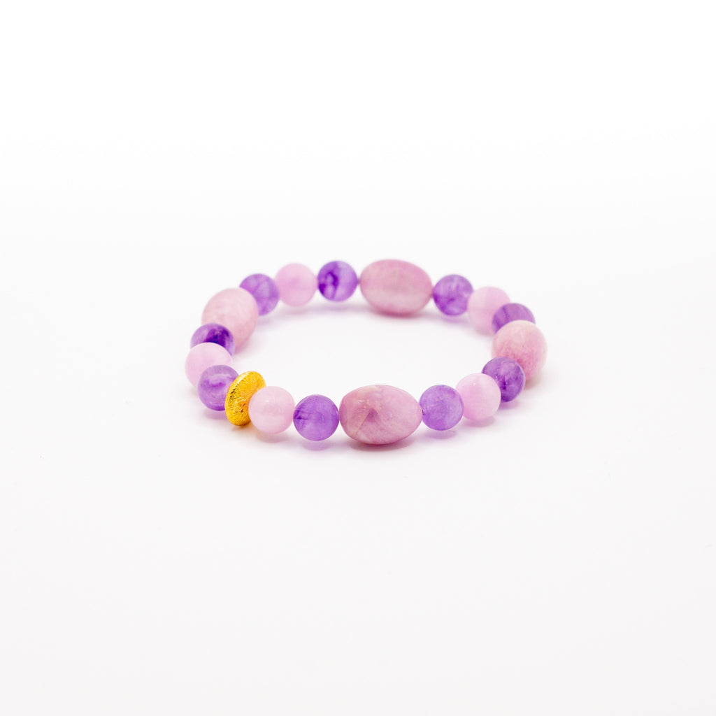 BRACELET AMÉTHYSTE & KUNZITE