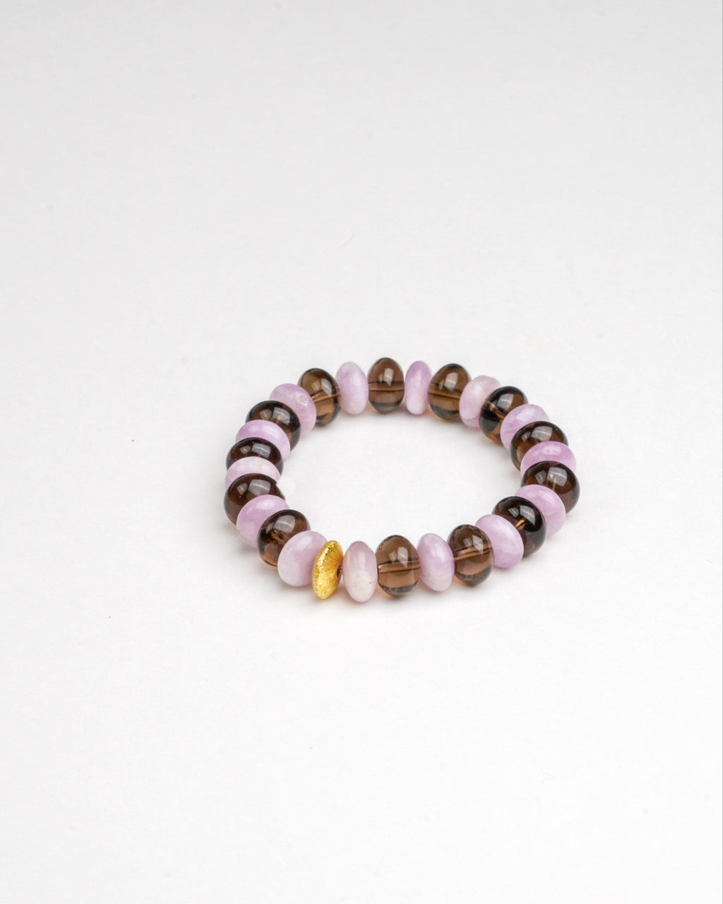 BRACELET KUNZITE & QUARTZ FUMÉ
