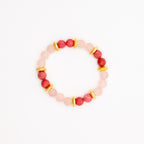 BRACELET THULITE & QUARTZ ROSE