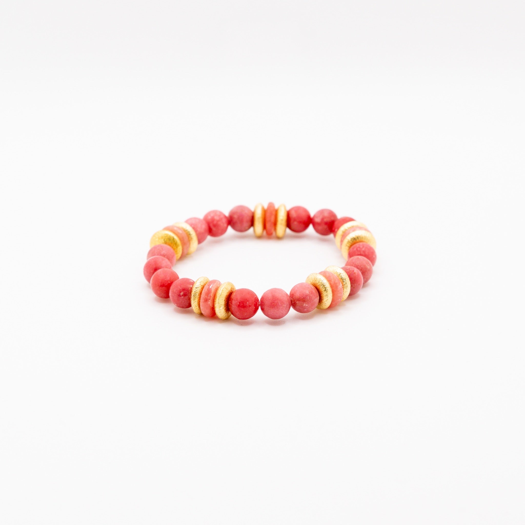 BRACELET THULITE & RHODOCHROSITE