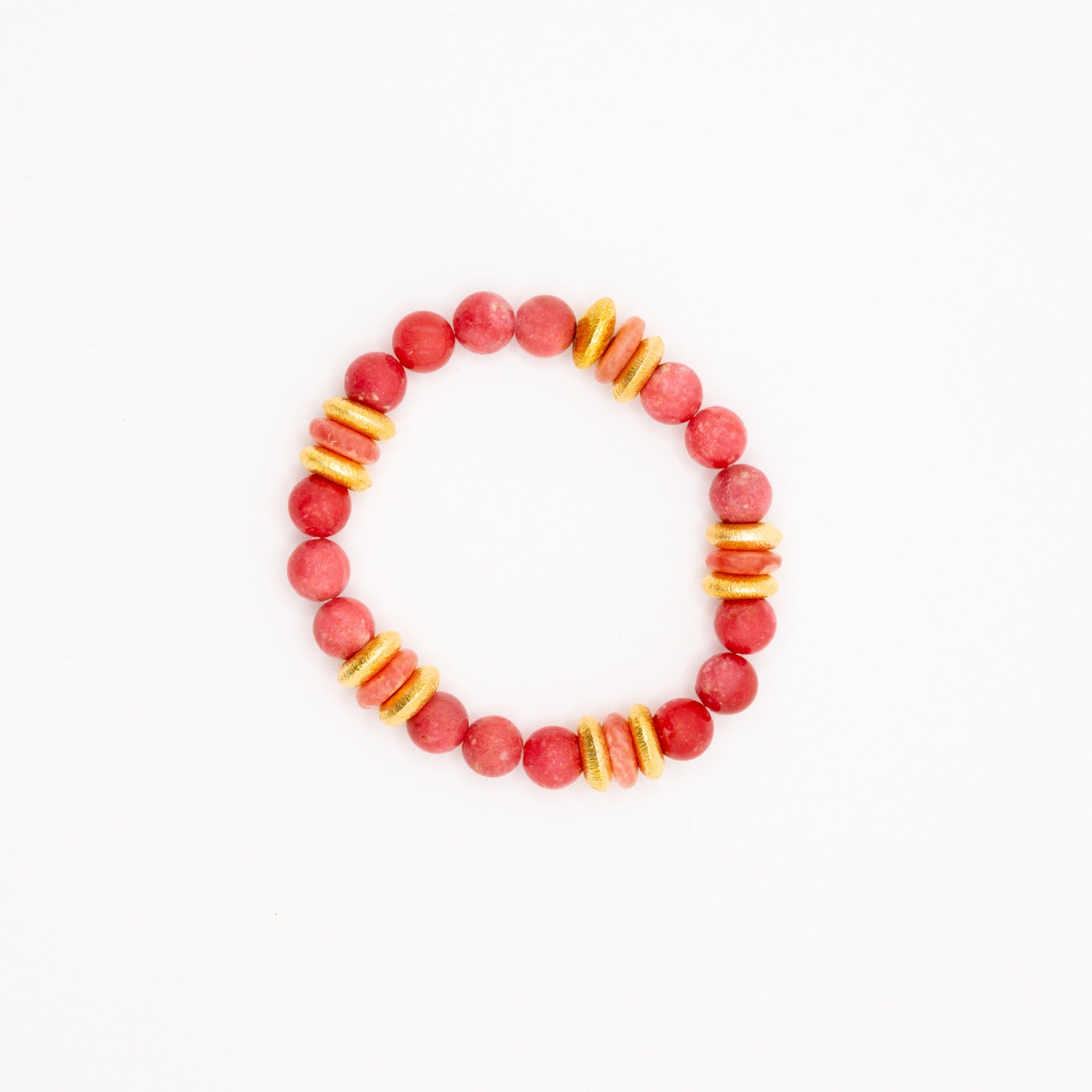 BRACELET THULITE & RHODOCHROSITE