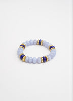 BRACELET CALCÉDOINE BLEUE & LAPIS LAZULI