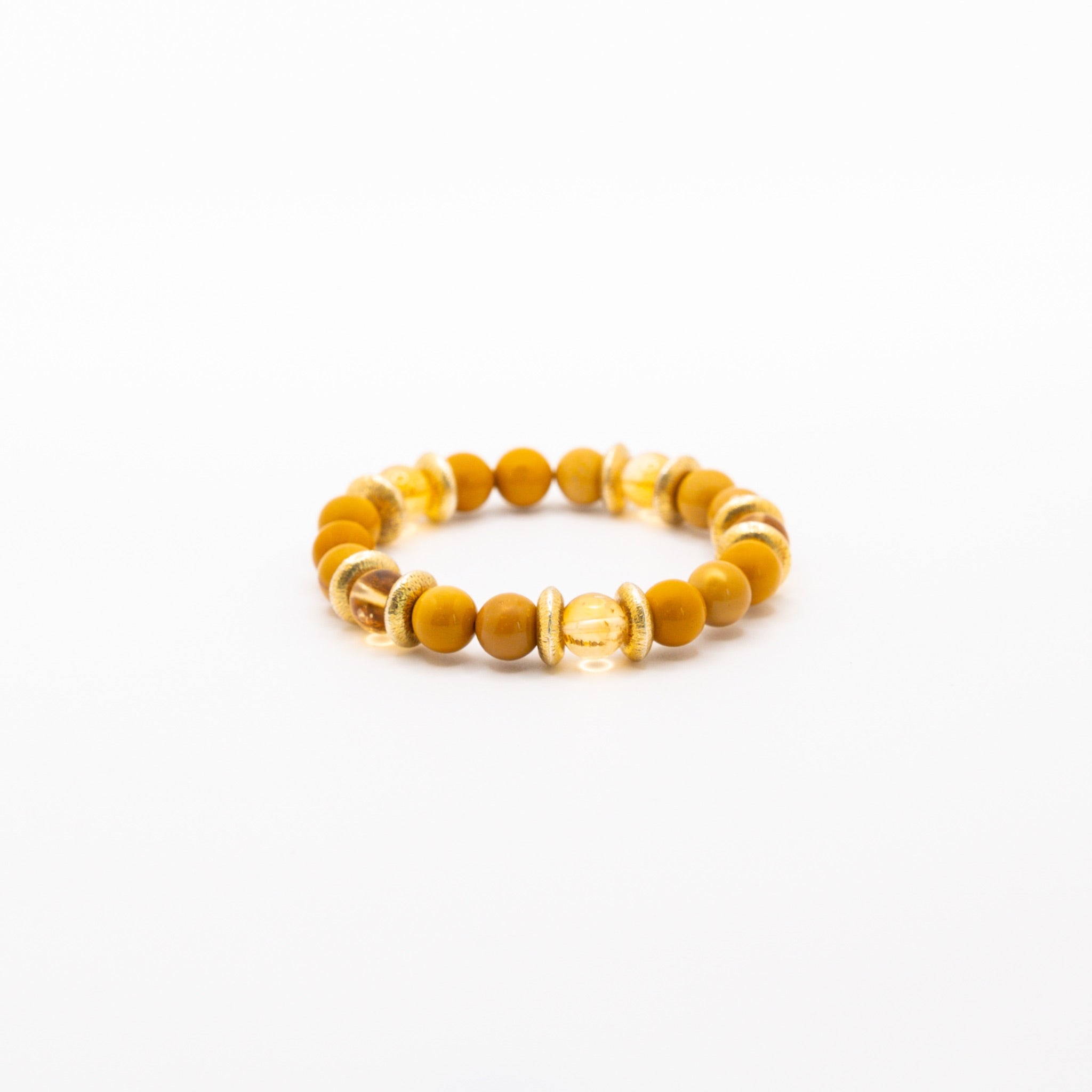 BRACELET CITRINE & JASPE JAUNE
