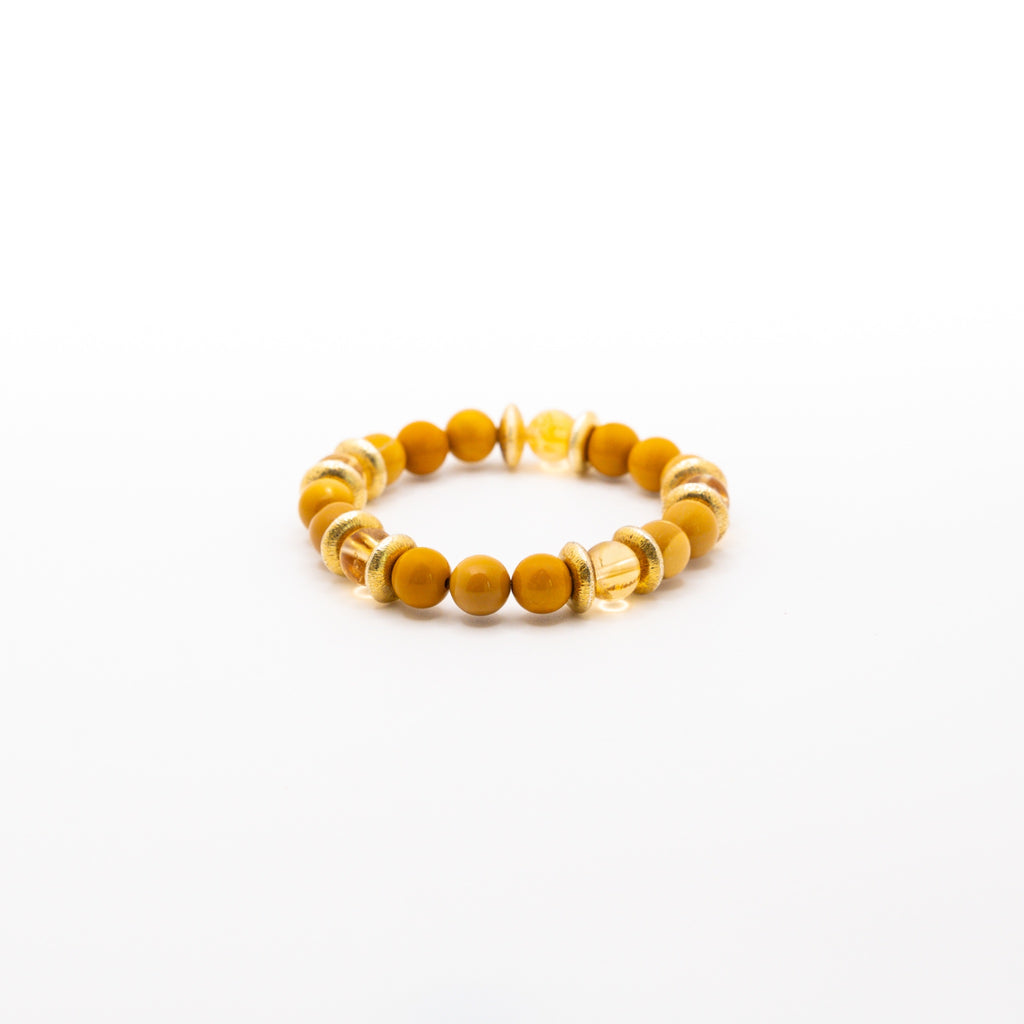 BRACELET CITRINE & JASPE JAUNE