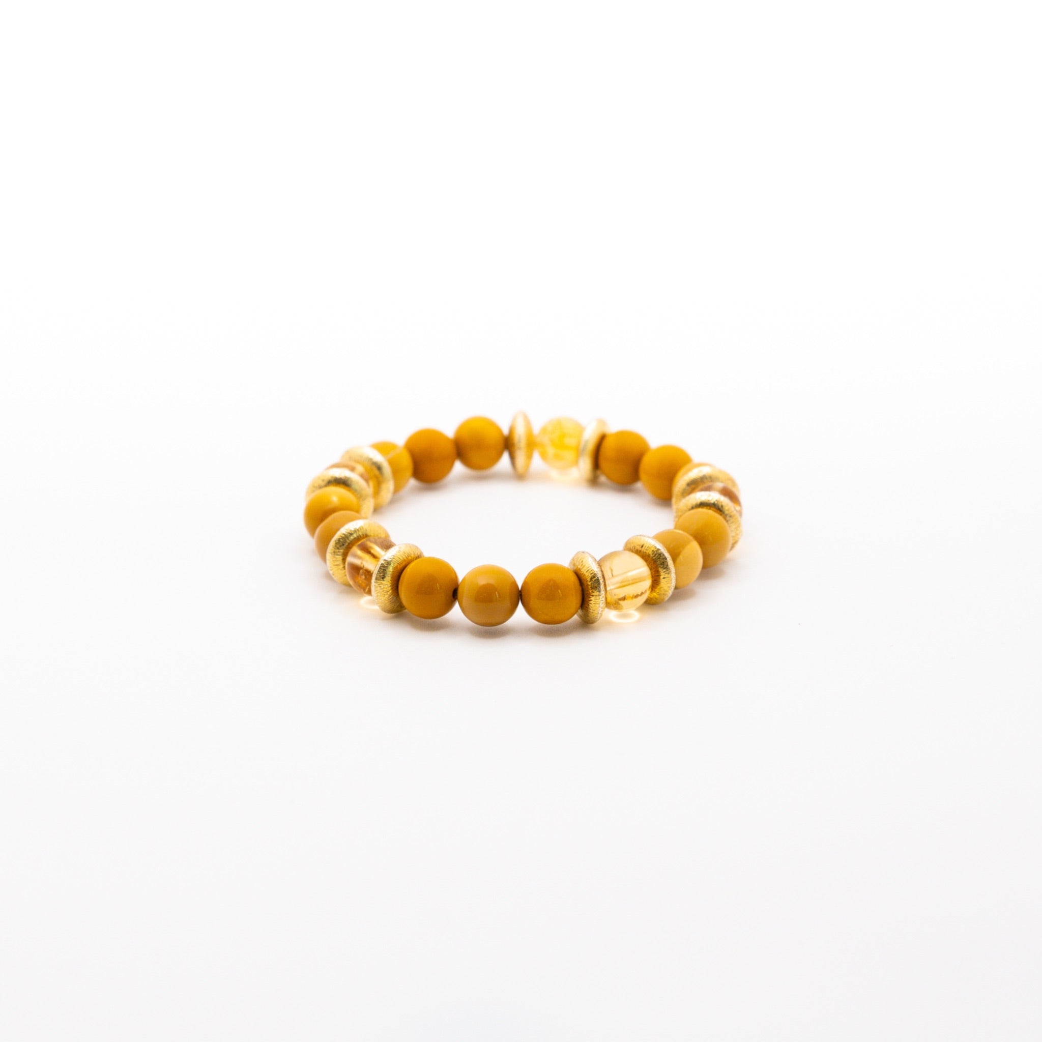 BRACELET CITRINE & JASPE JAUNE