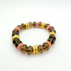 BRACELET QUARTZ FUMÉ & RHODOCHROSITE