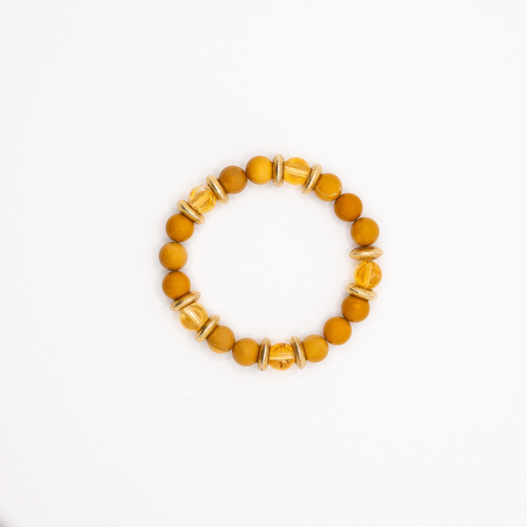 BRACELET CITRINE & JASPE JAUNE