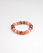BRACELET RHODOCHROSITE & QUARTZ FUMÉ & AIGUE-MARINE