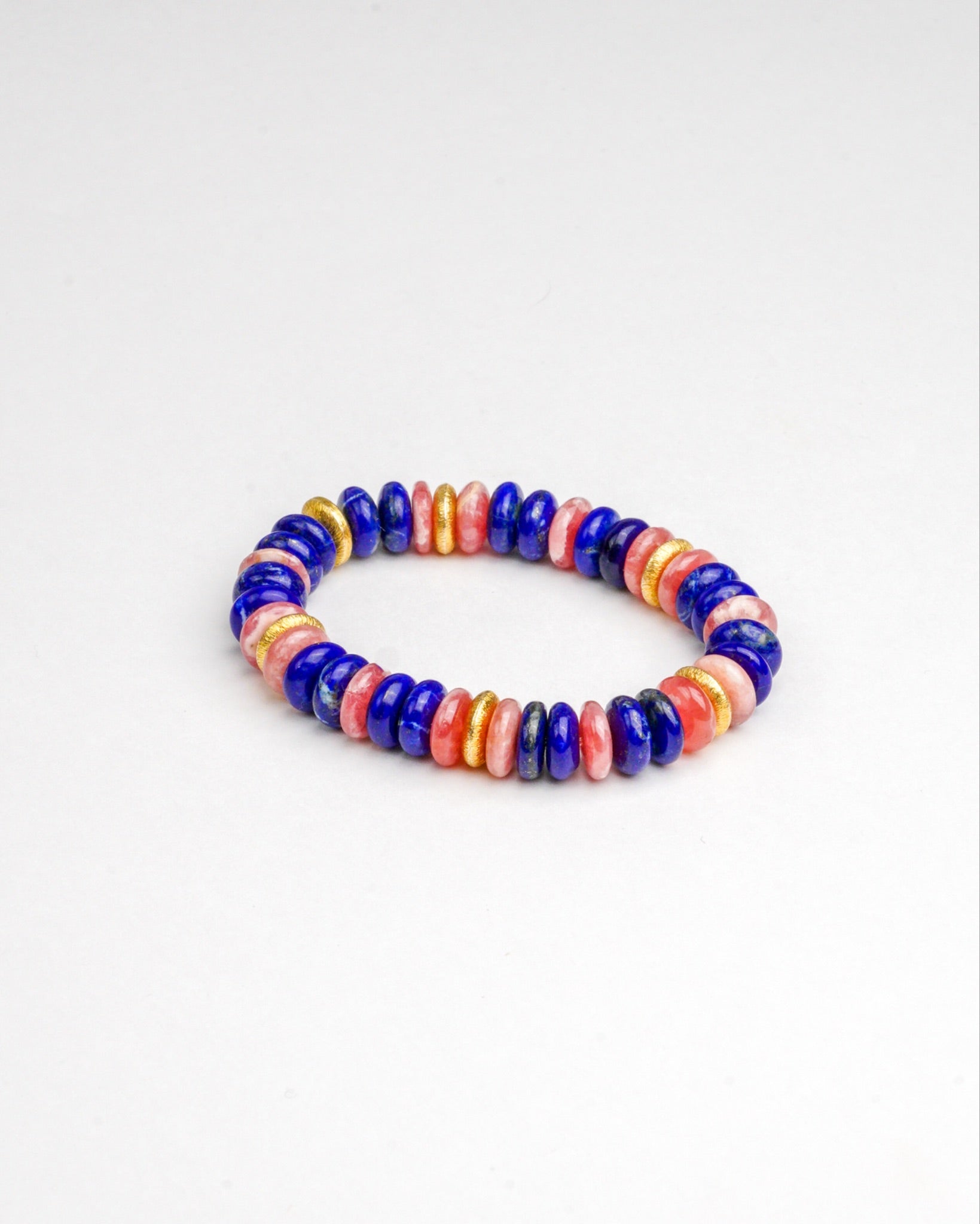 BRACELET RHODOCHROSITE & LAPIS-LAZULI