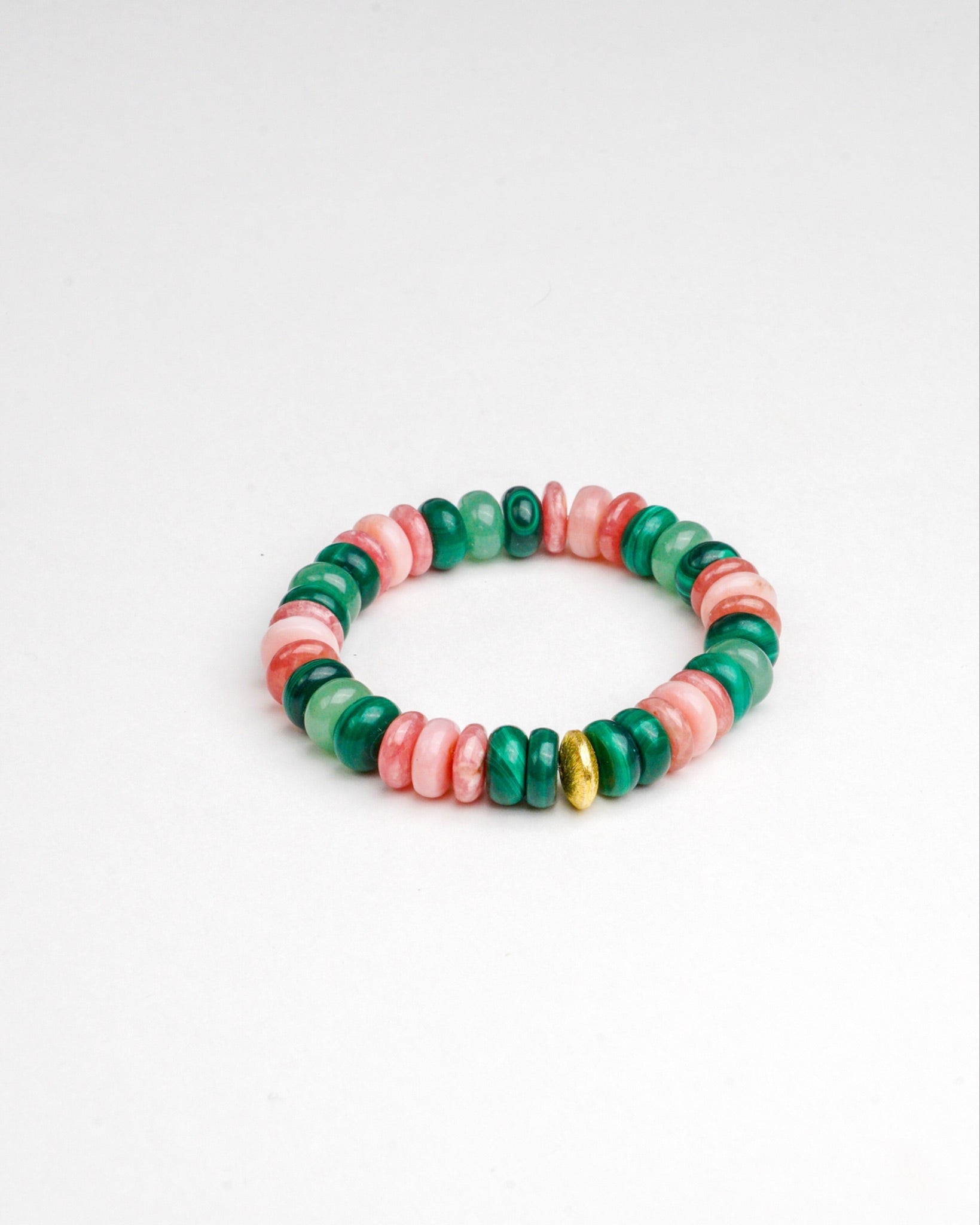BRACELET RHODOCHROSITE & MALACHITE