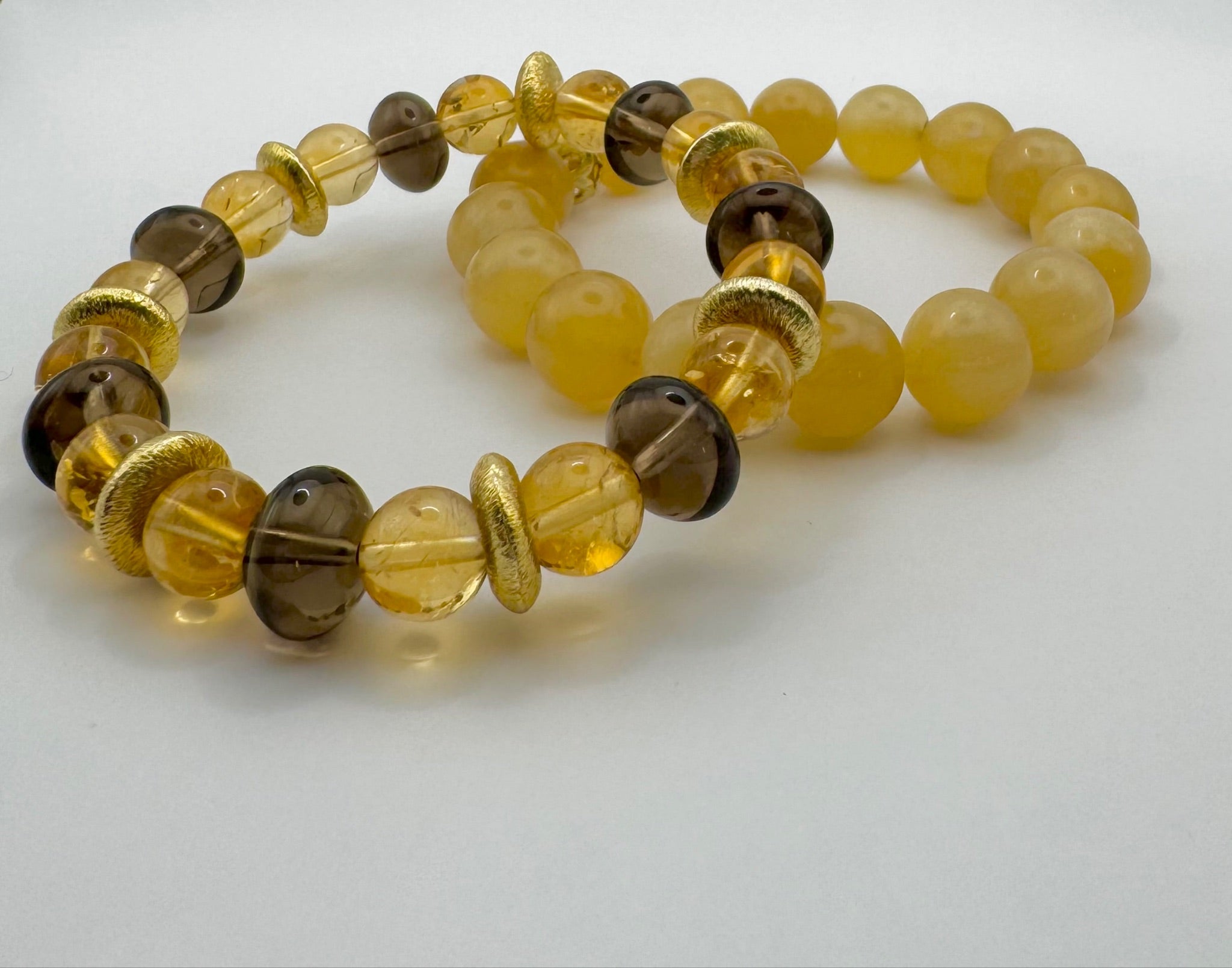 BRACELET CITRINE & QUARTZ FUMÉ