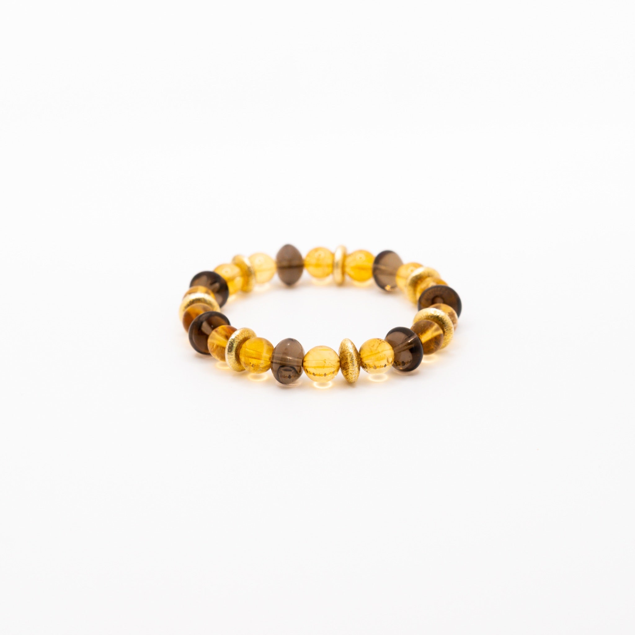 BRACELET CITRINE & QUARTZ FUMÉ