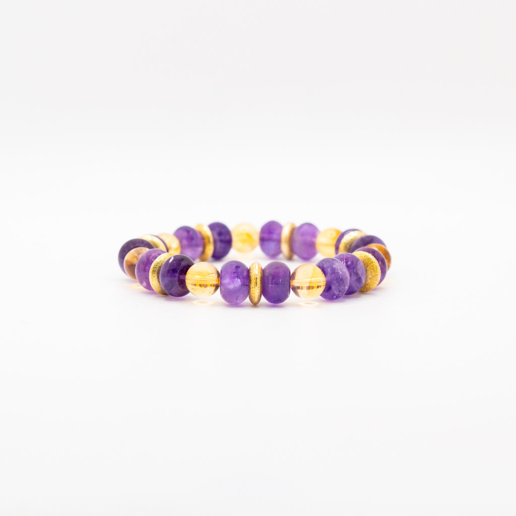 BRACELET CITRINE & AMÉTHYSTE