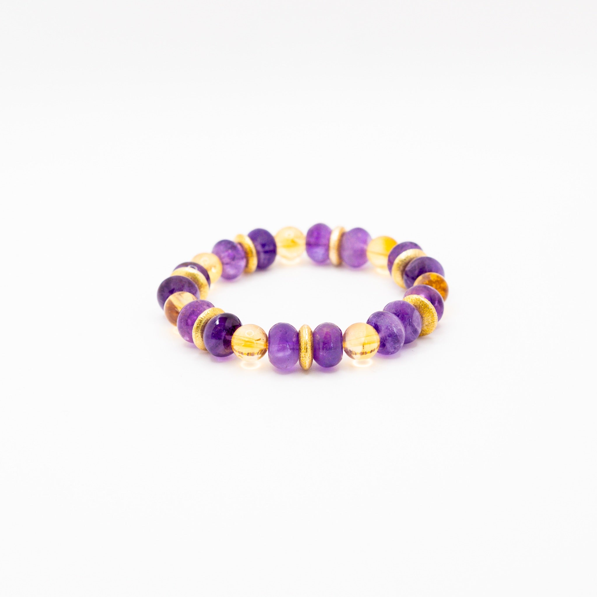 BRACELET CITRINE & AMÉTHYSTE