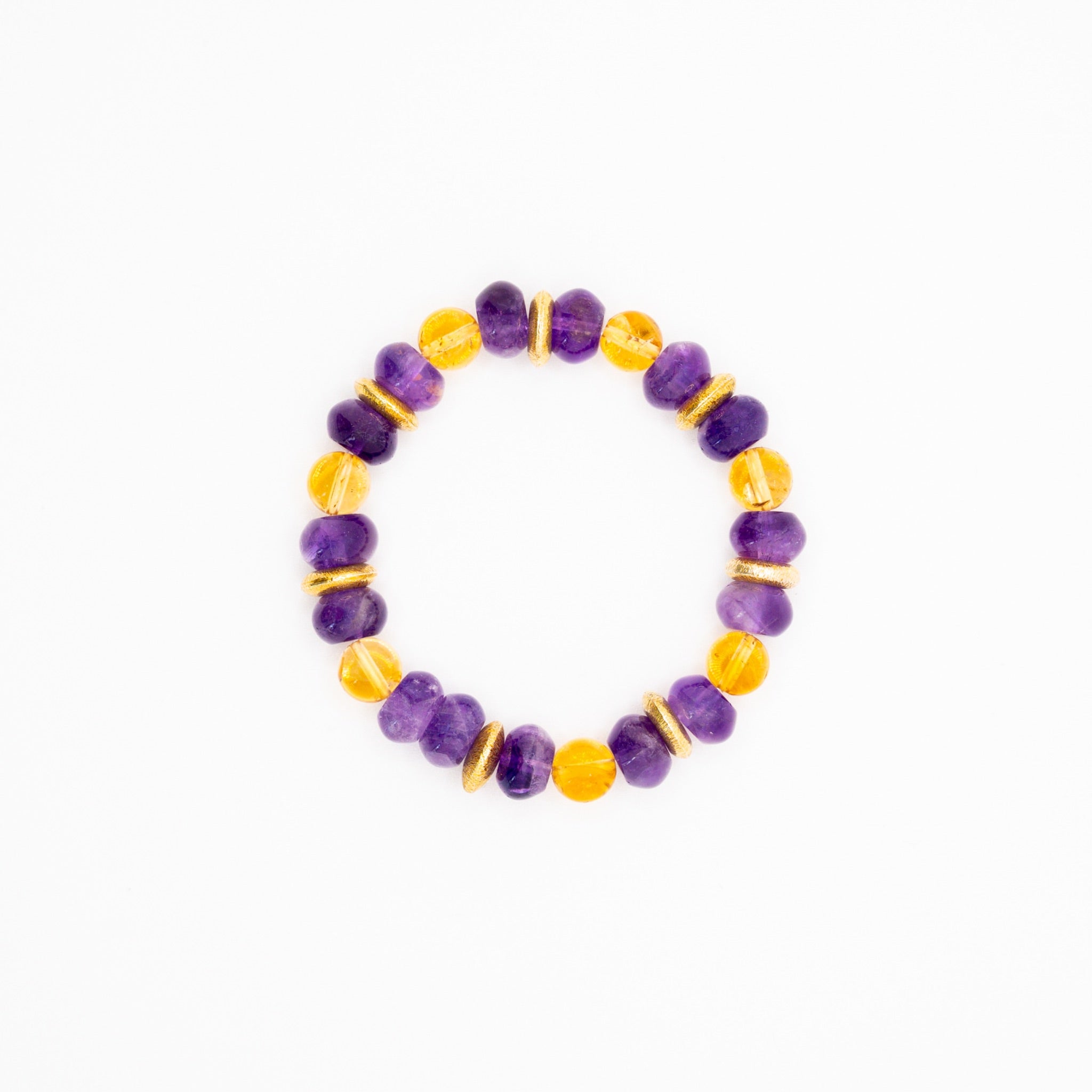 BRACELET CITRINE & AMÉTHYSTE