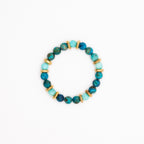 BRACELET AMAZONITE & CHRYSOCOLLE AZURITE