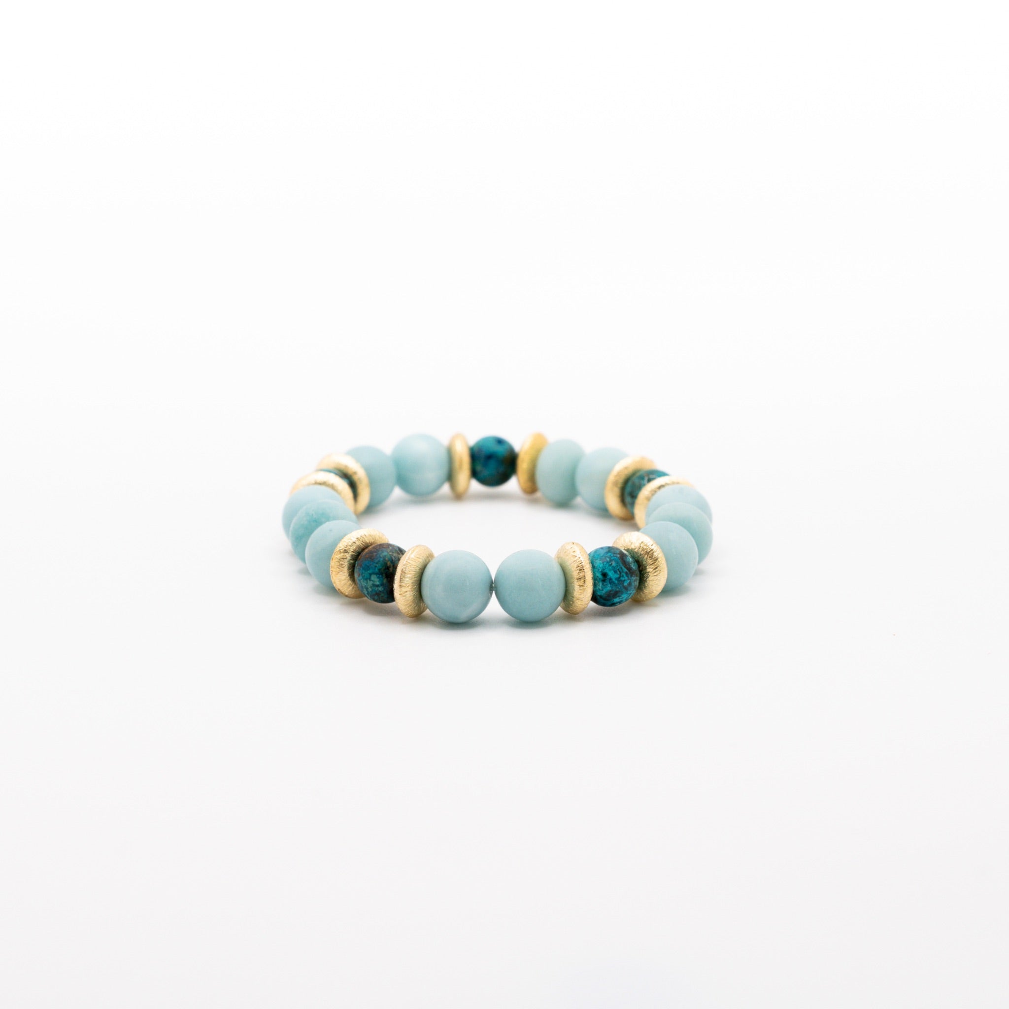 BRACELET AMAZONITE & CHRYSOCOLLE AZURITE