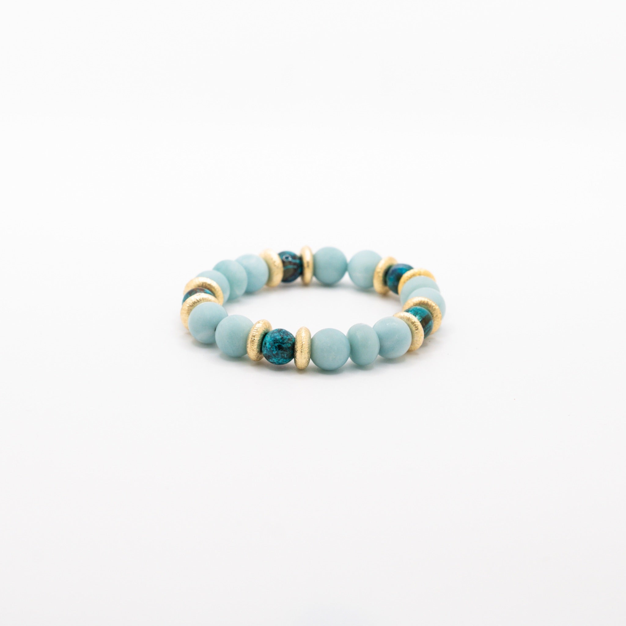 BRACELET AMAZONITE & CHRYSOCOLLE AZURITE