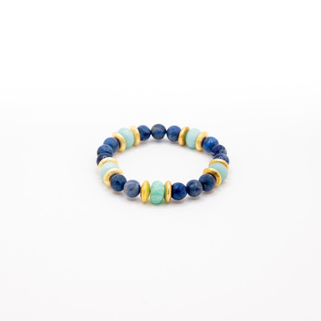 BRACELET AMAZONITE & DUMORTIÉRITE